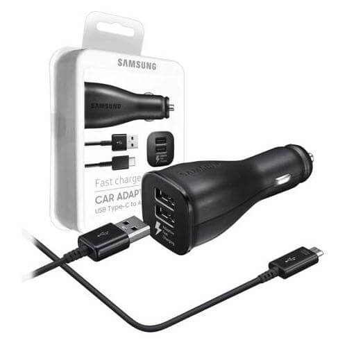 Samsung autolader USB-C + datakabel - zwart - snel laden