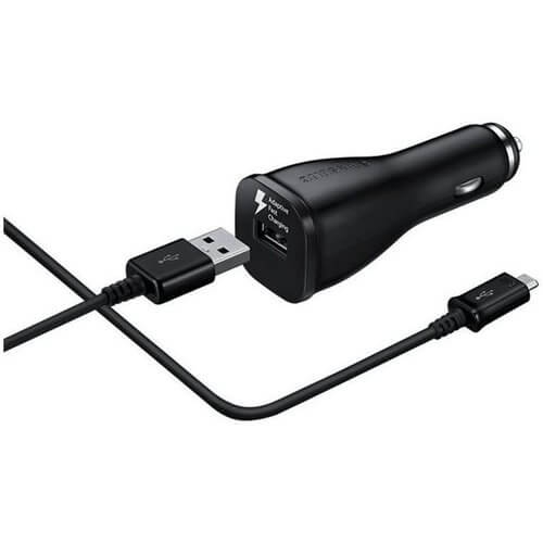 Samsung Originele Adaptive Fast Charging Autolader 9.0V / 2,0 A + USB-C 100cm kabel - Zwart