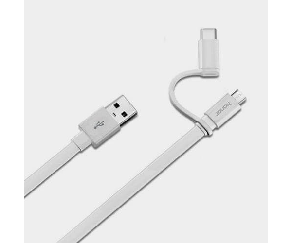 Huawei datakabel mirco USB & USB-C - wit