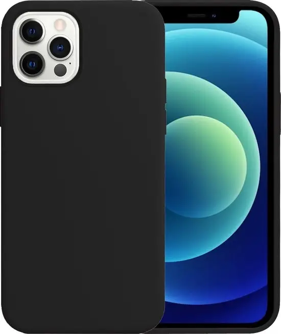 Silicone Backcover voor de iPhone 12 Pro Max - Zwart