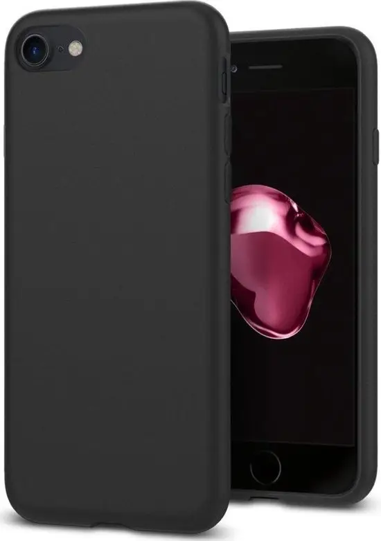 mat zwart siliconen hoesje / achterkant / Back Cover TPU – 1,5 mm ideale dikte geschikt voor Apple iPhone 7/8 / SE 2020