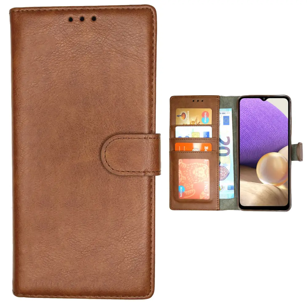Bookcase voor iPhone 14 Pro - Bruin