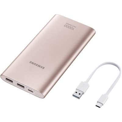 Samsung Powerbank 10.000 mAh 2x USB Snellader (MicroUSB) Pink