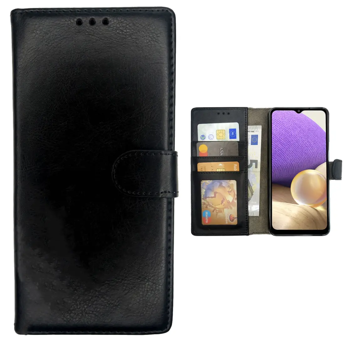 Bookcase voor iPhone 14 Pro - Zwart